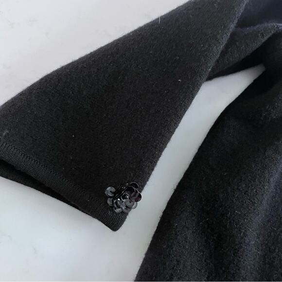 Elevenses black boiled wool beaded sequins minka jacket blazer cardigan XS - Picture 6 of 10